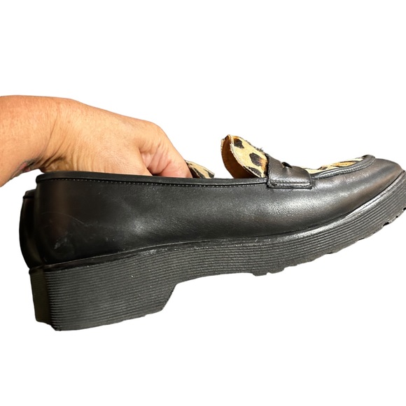 Francois Pinet Leopard Italian Leather Loafers - Picture 3 of 8